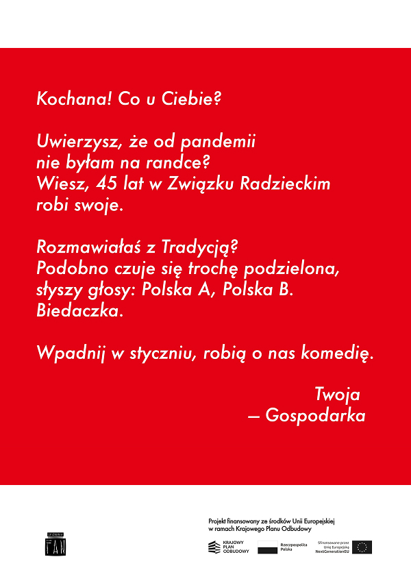 tył ulotki reklamujacej spektakl
